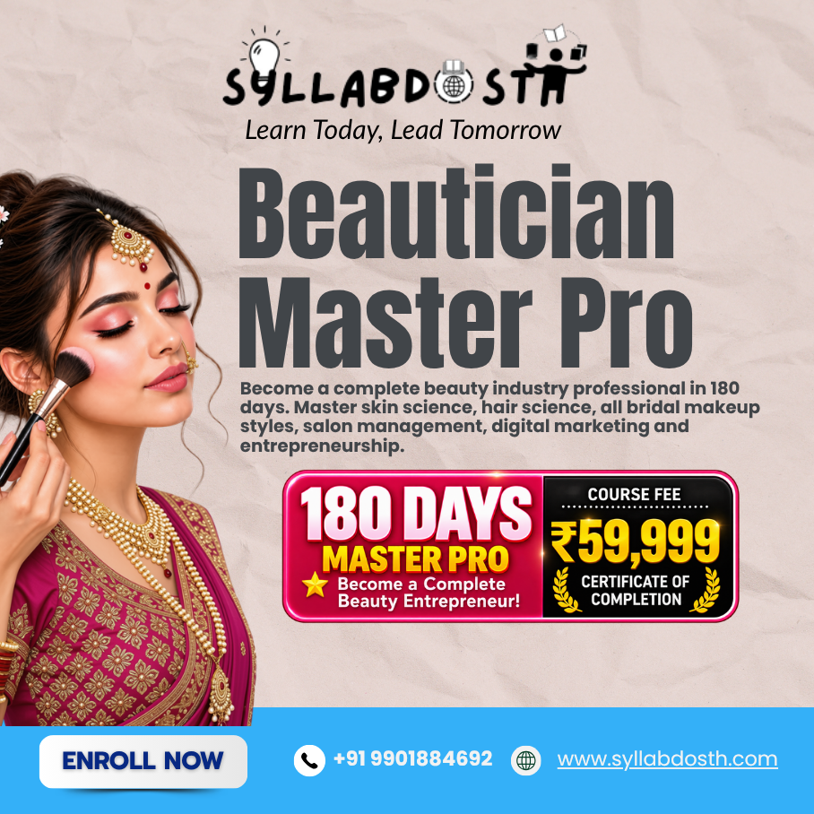 BEAUTICIAN 180 DAYS MASTER PRO CLASSES